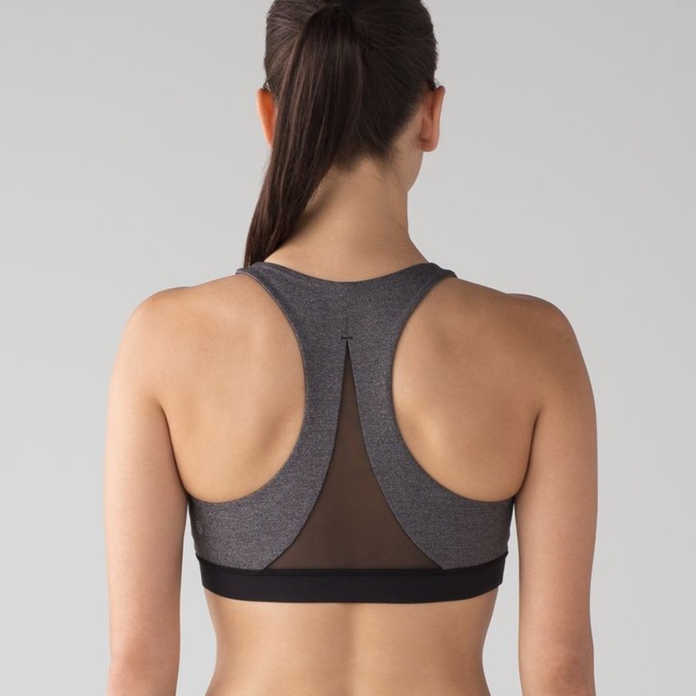 LULULEMON Invigorate Bra 6 Mesh Gray